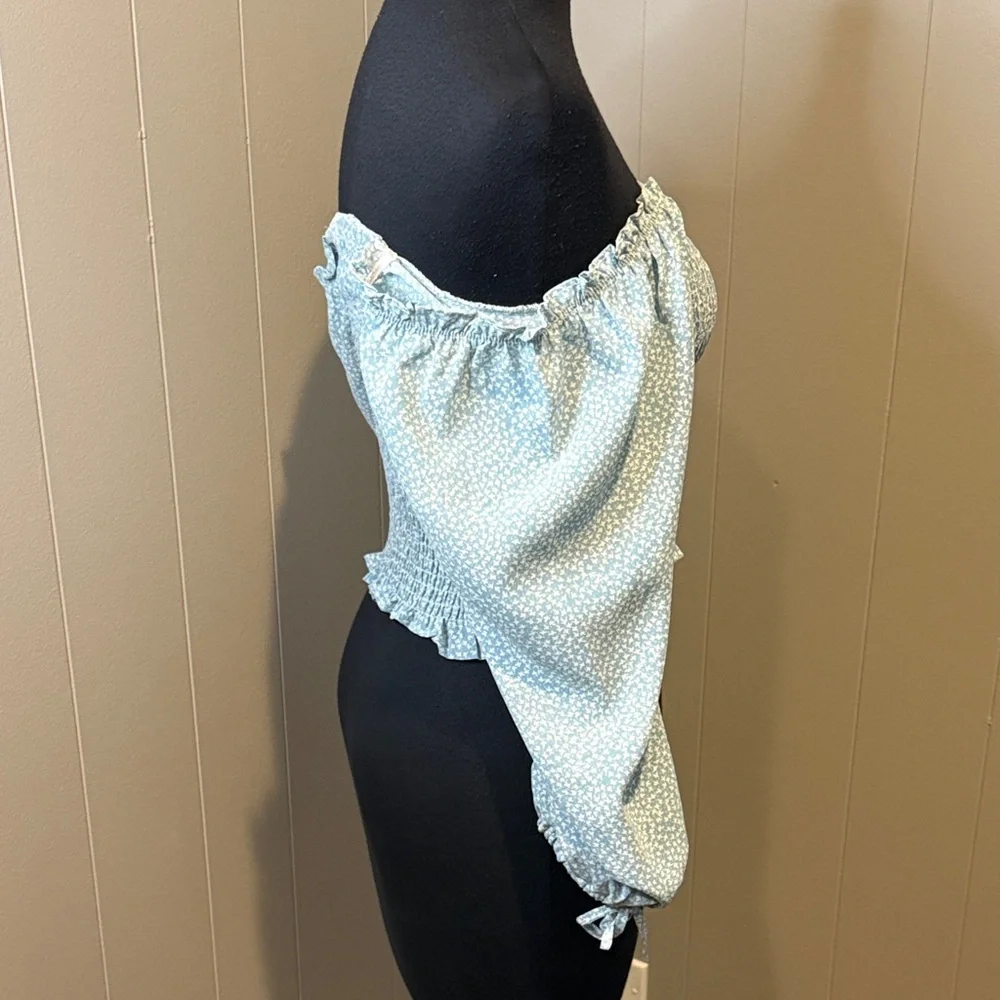 B8 Princess Polly Women’s 0 Light Blue Off-Shoulder Tunic - Picture 3 of 5